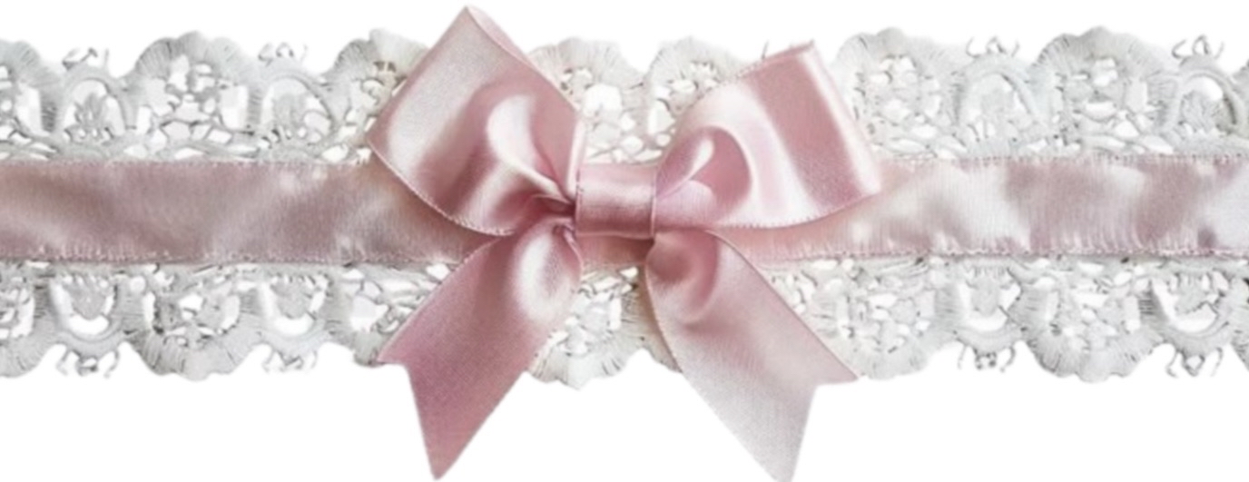 pink ribbon lace